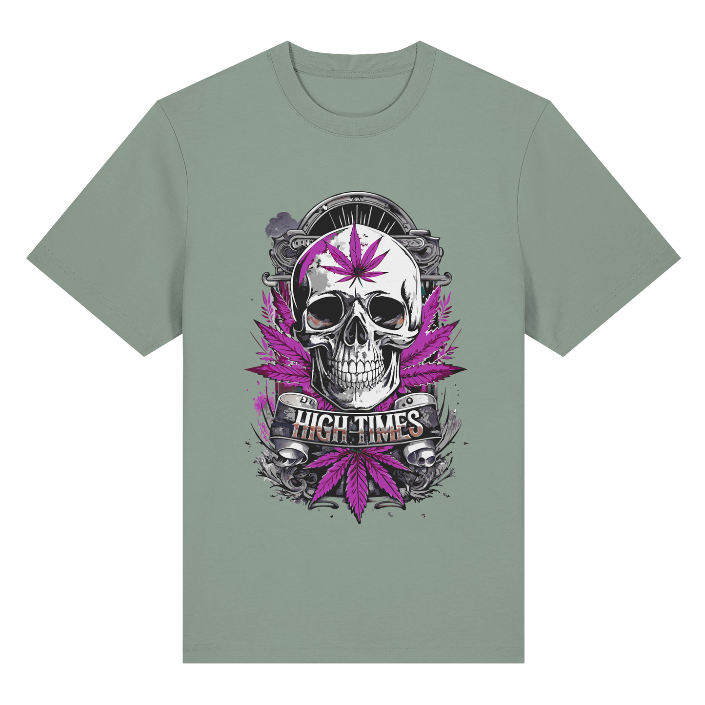 High Times Skull Purple - Unisex Heavy T-Shirt