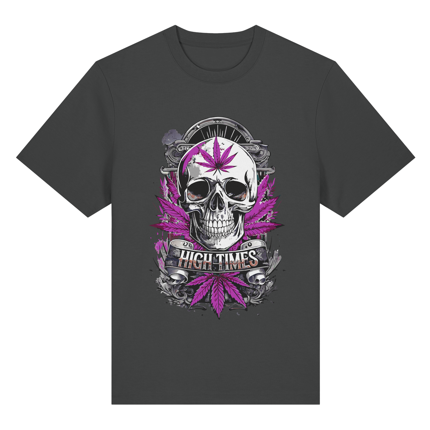 High Times Skull Purple - Unisex Heavy T-Shirt
