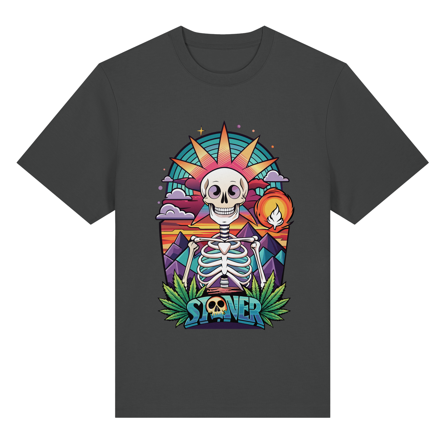 Color Stoner Skeleton - Unisex Heavy T-Shirt