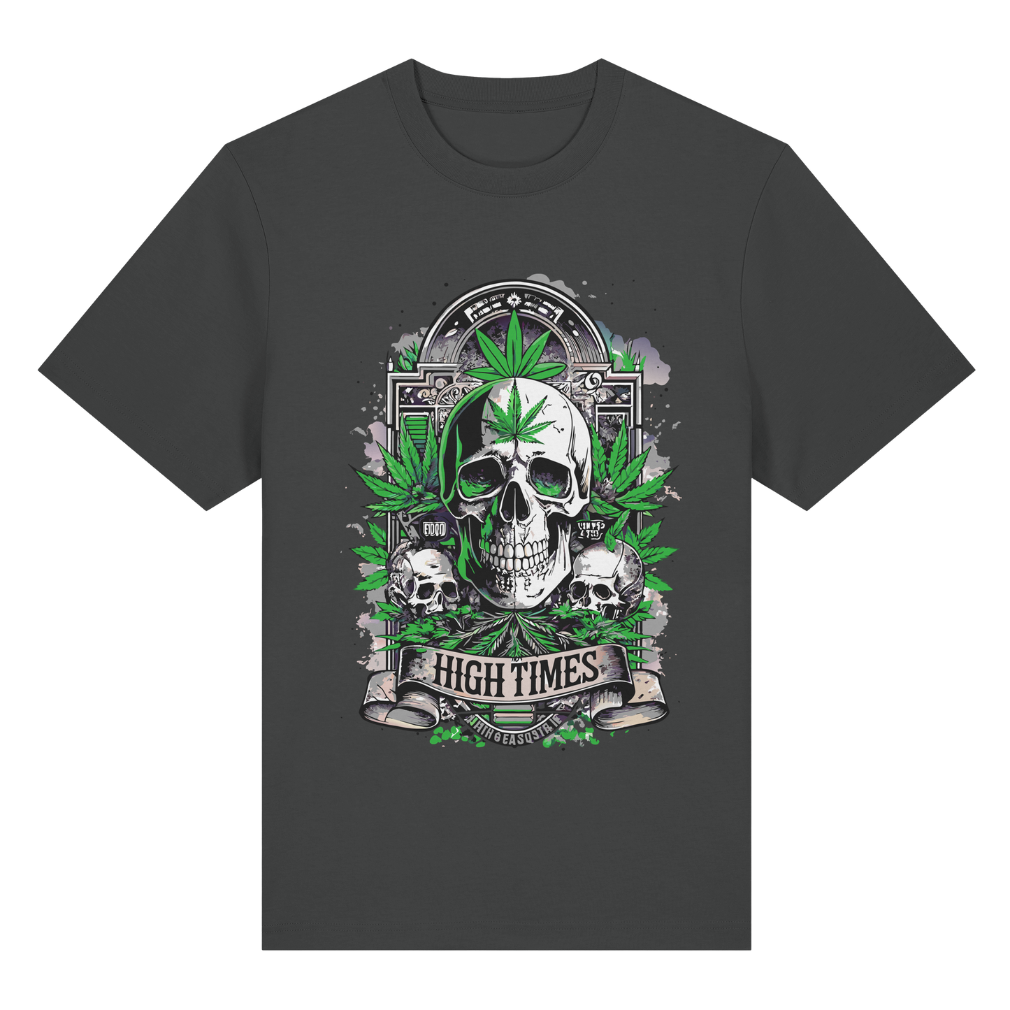 High Times Skull Green - Unisex Heavy T-Shirt