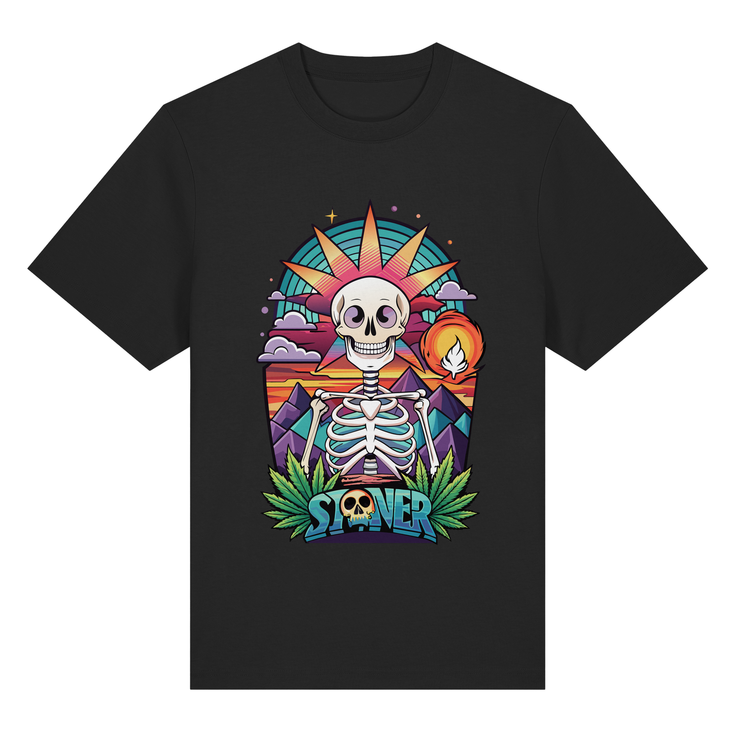 Color Stoner Skeleton - Unisex Heavy T-Shirt