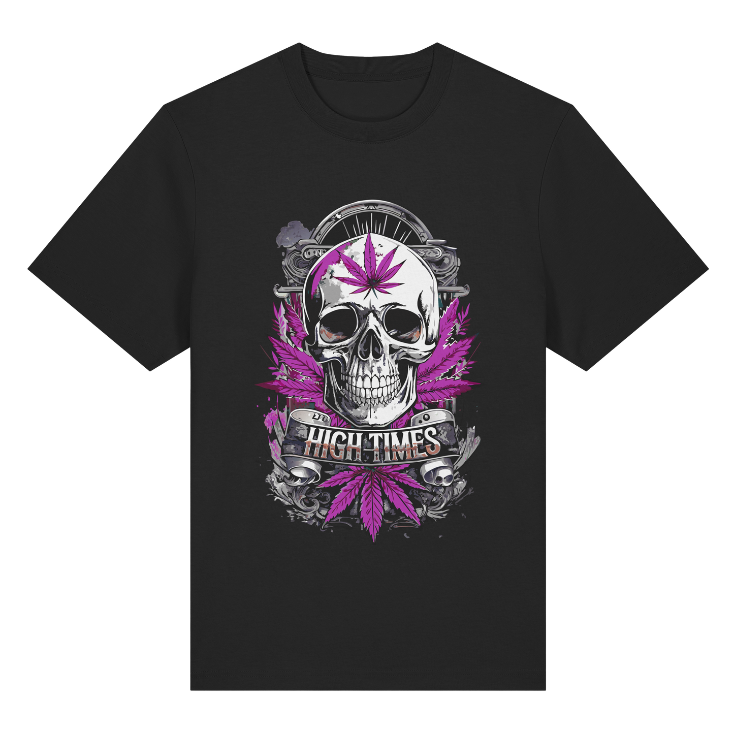 High Times Skull Purple - Unisex Heavy T-Shirt