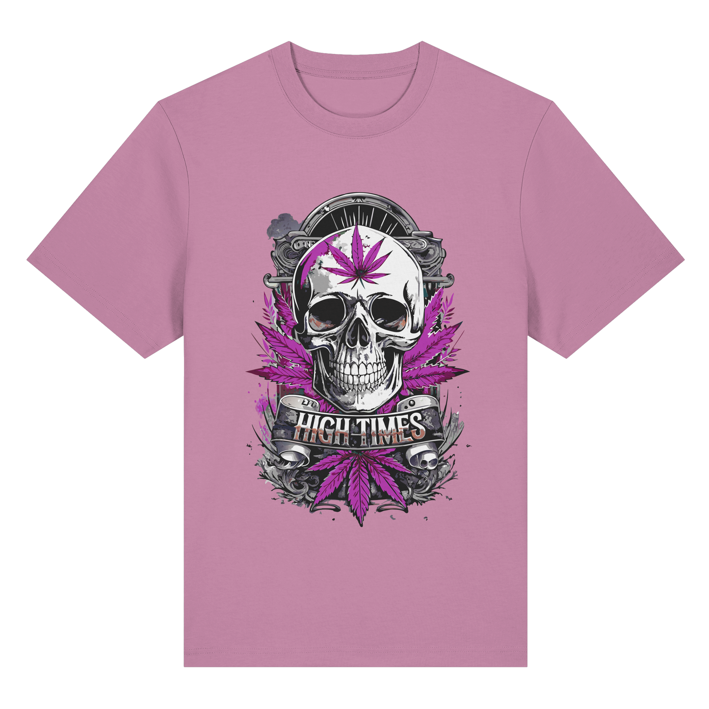 High Times Skull Purple - Unisex Heavy T-Shirt