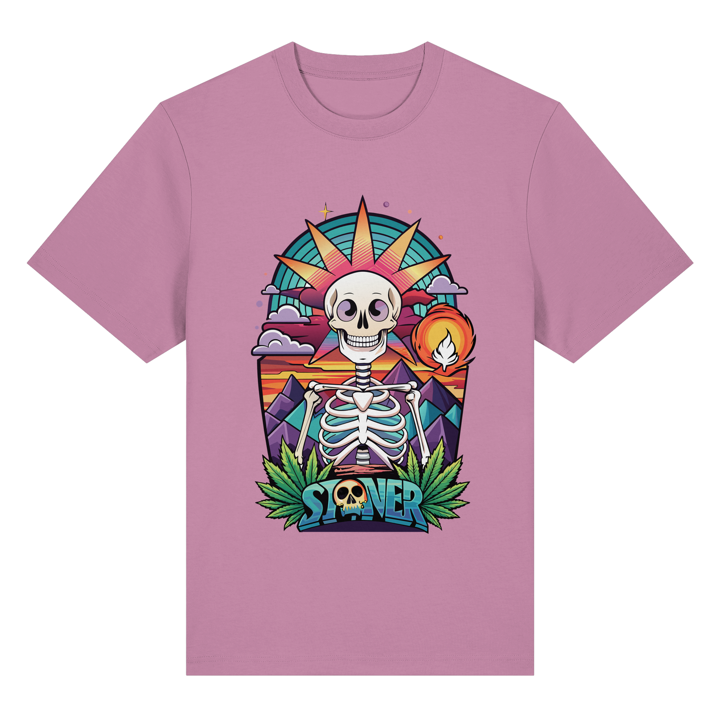 Color Stoner Skeleton - Unisex Heavy T-Shirt