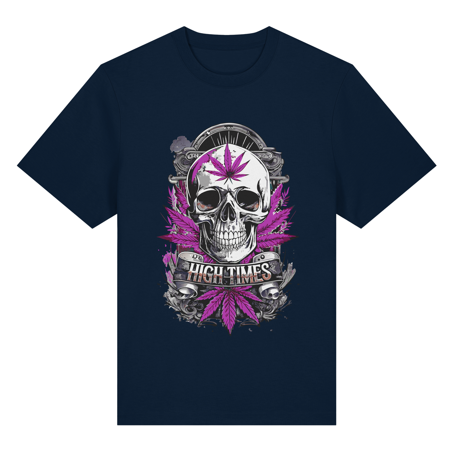 High Times Skull Purple - Unisex Heavy T-Shirt