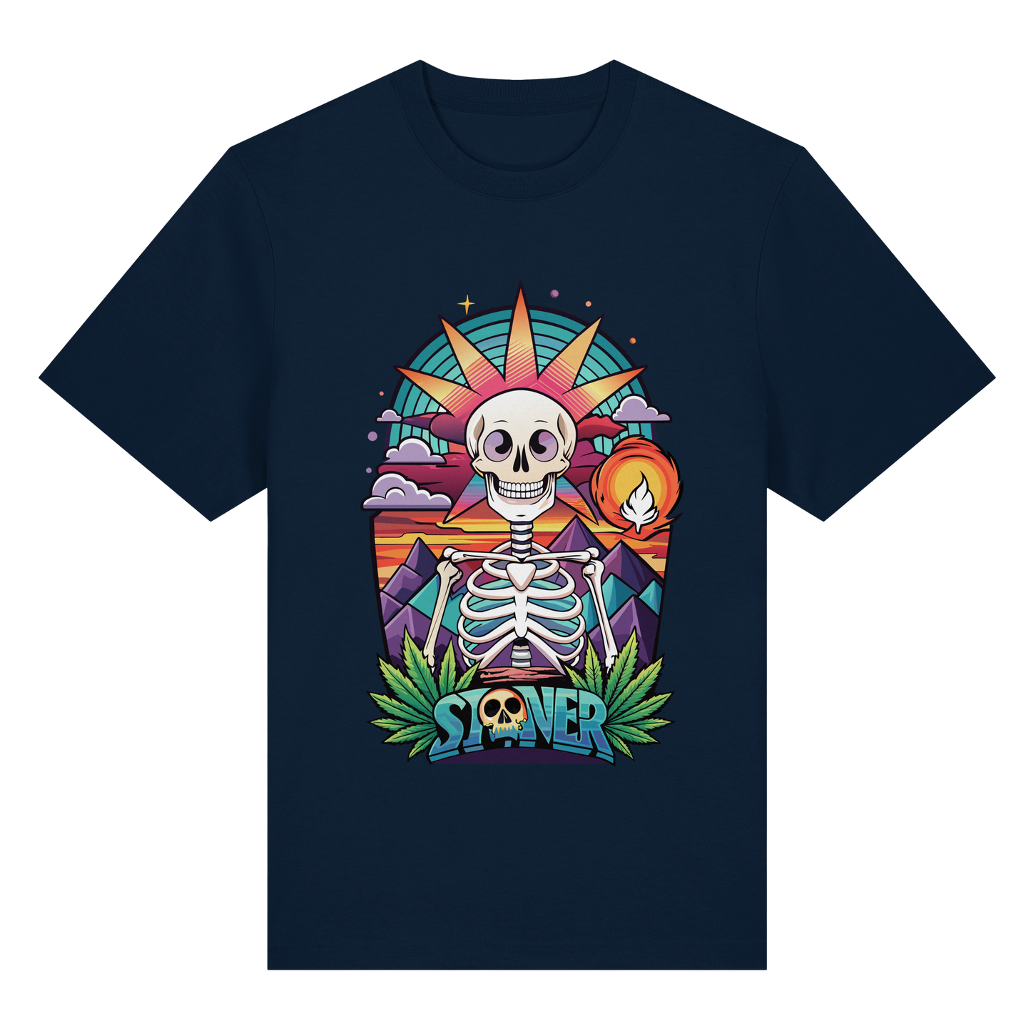 Color Stoner Skeleton - Unisex Heavy T-Shirt