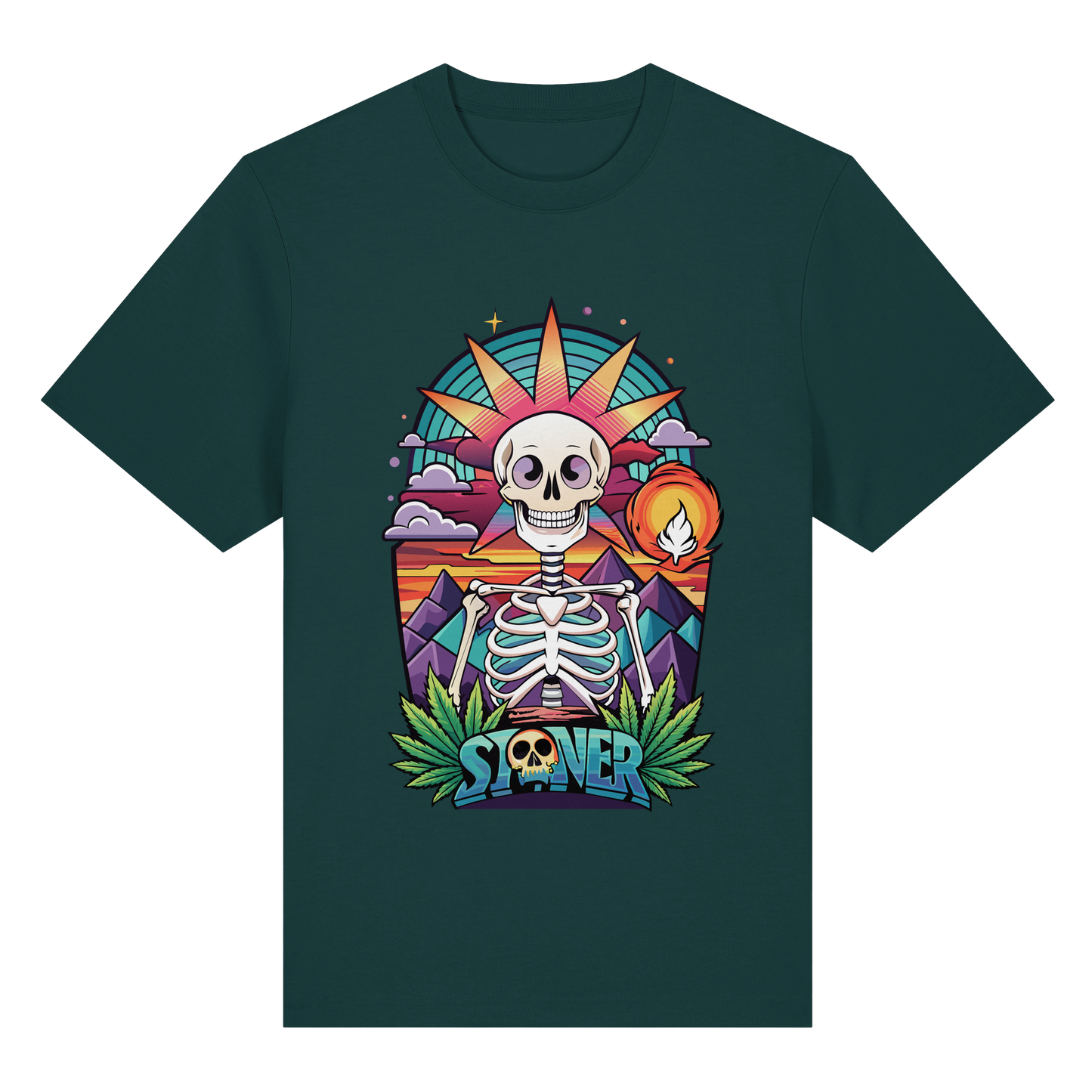 Color Stoner Skeleton - Unisex Heavy T-Shirt