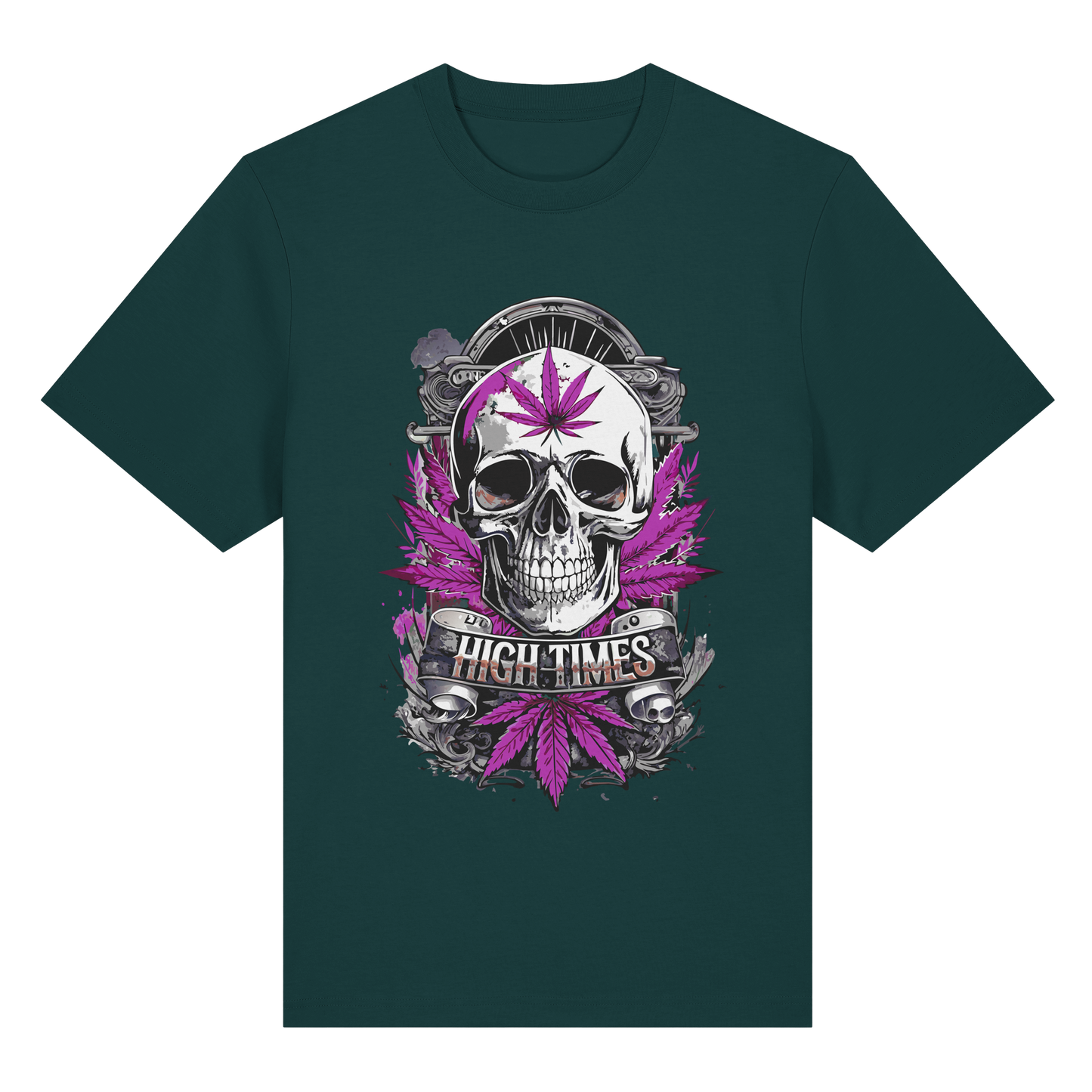 High Times Skull Purple - Unisex Heavy T-Shirt