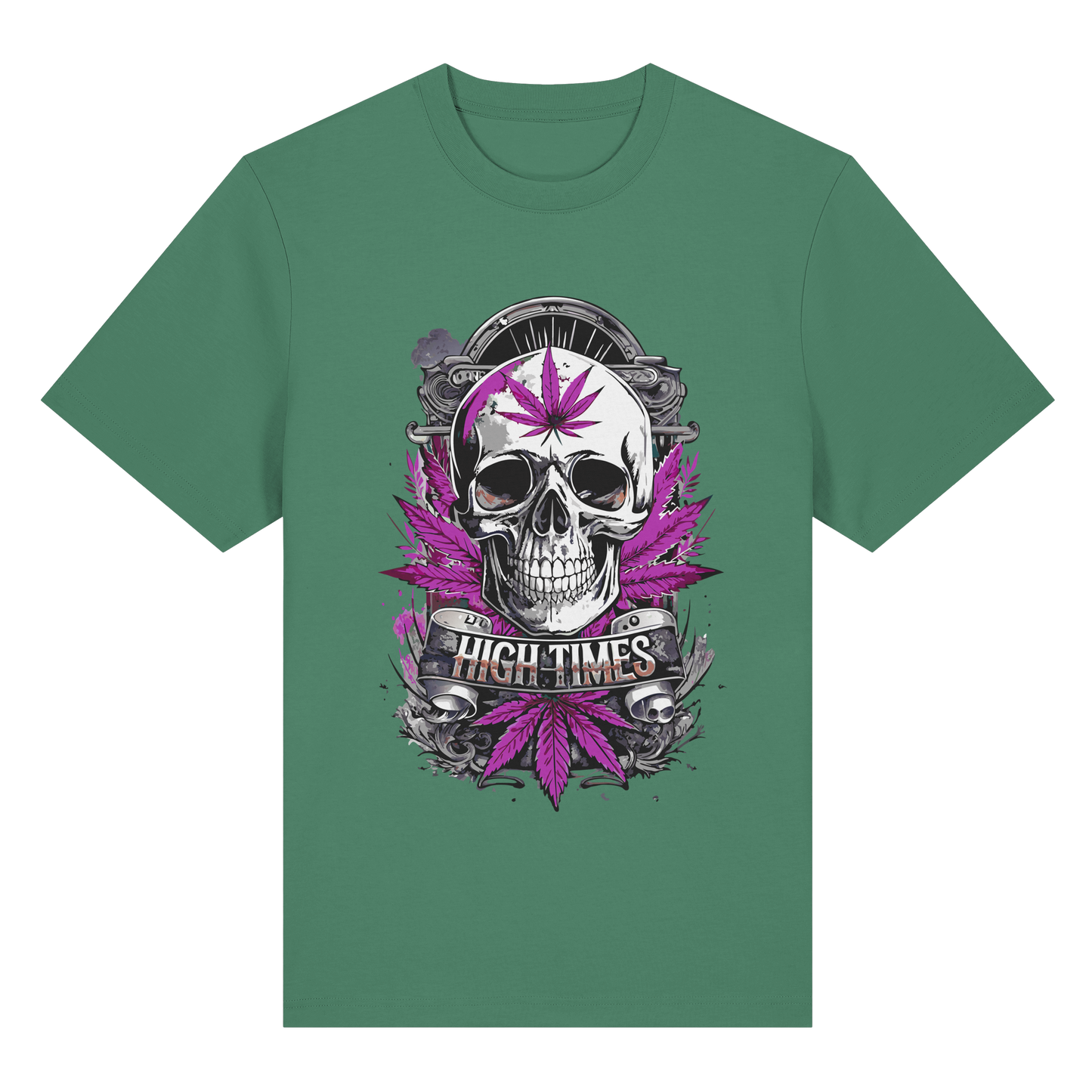 High Times Skull Purple - Unisex Heavy T-Shirt