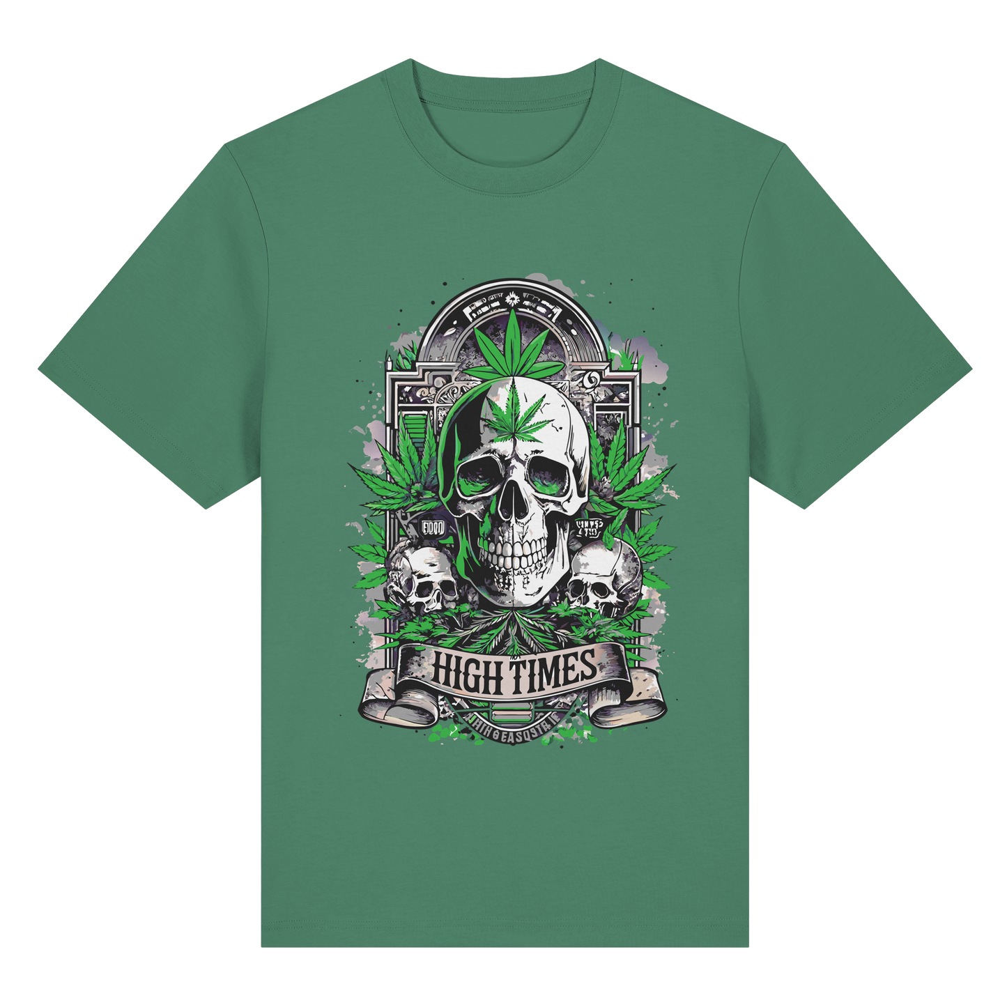 High Times Skull Green - Unisex Heavy T-Shirt