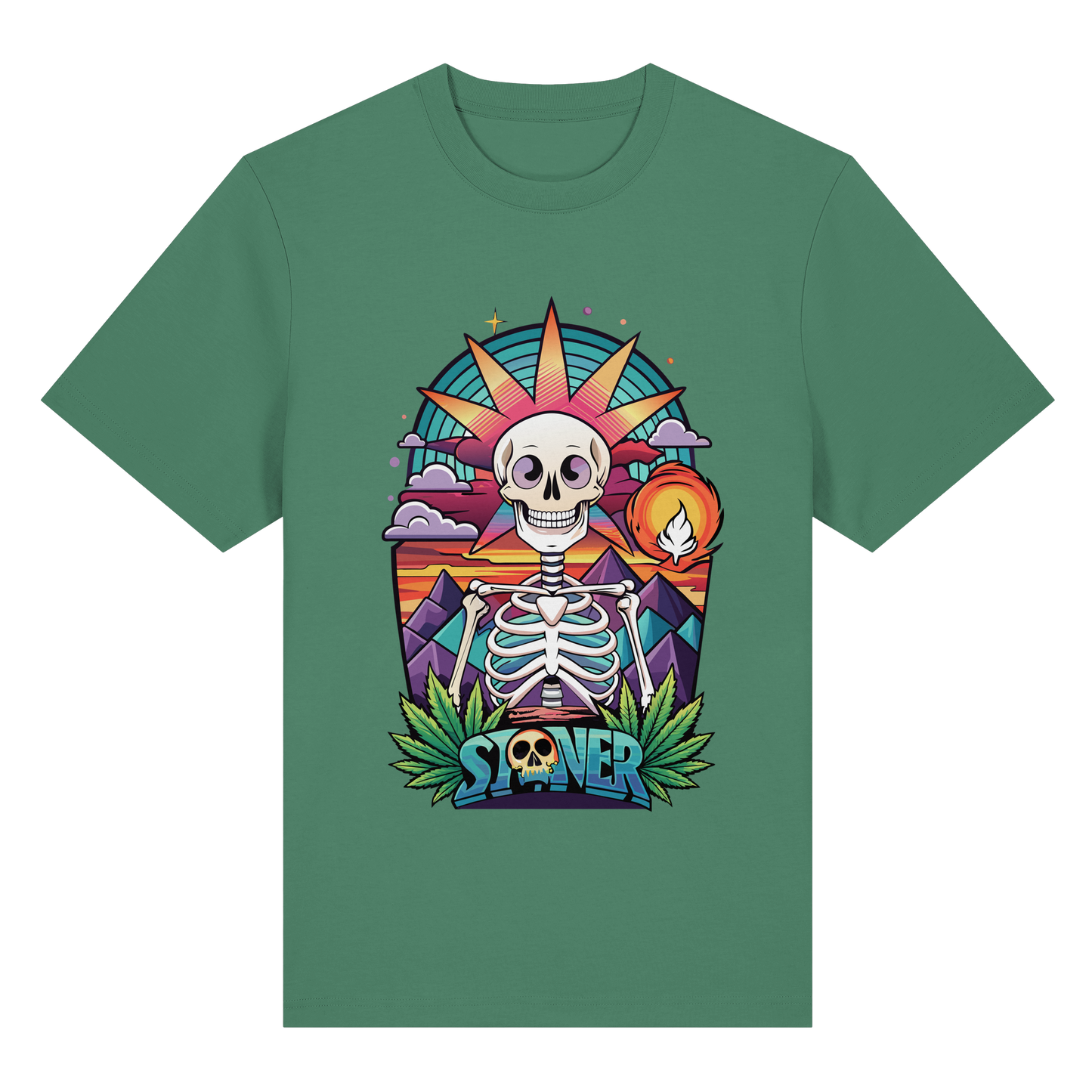 Color Stoner Skeleton - Unisex Heavy T-Shirt