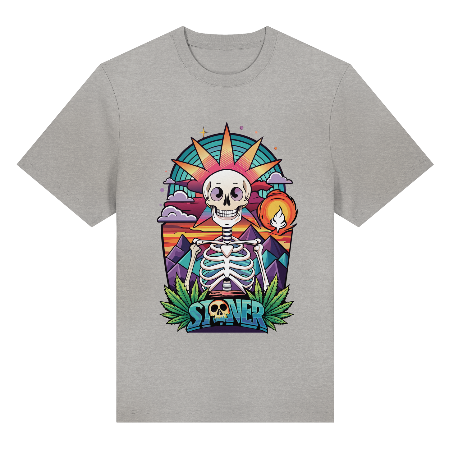 Color Stoner Skeleton - Unisex Heavy T-Shirt