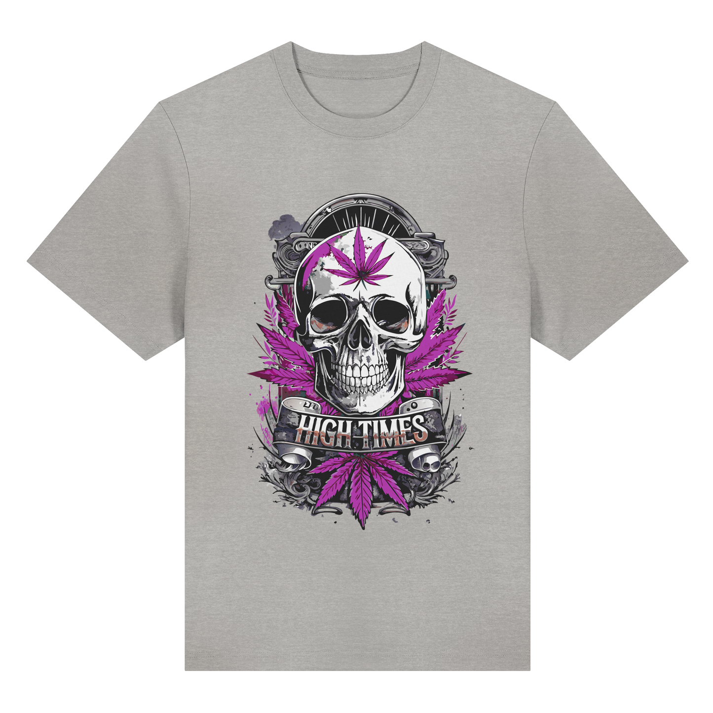 High Times Skull Purple - Unisex Heavy T-Shirt