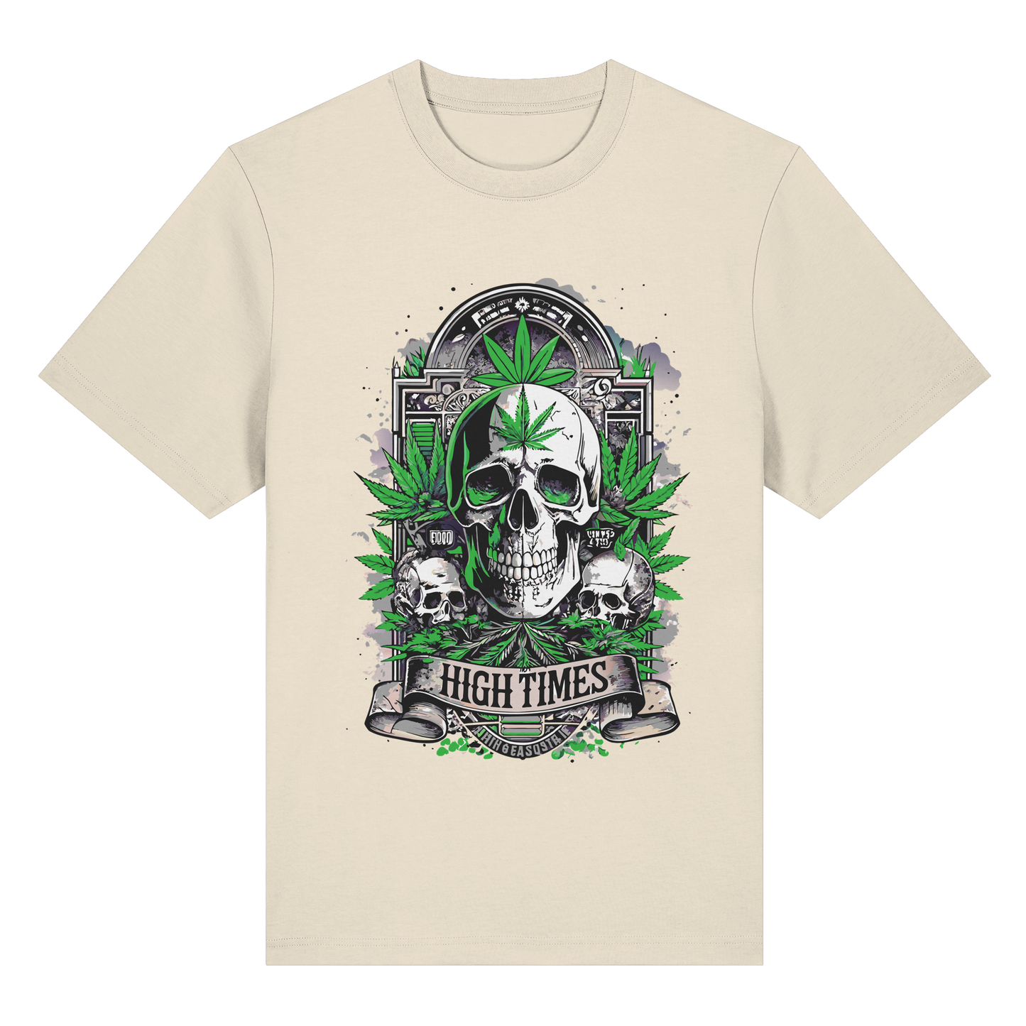High Times Skull Green - Unisex Heavy T-Shirt