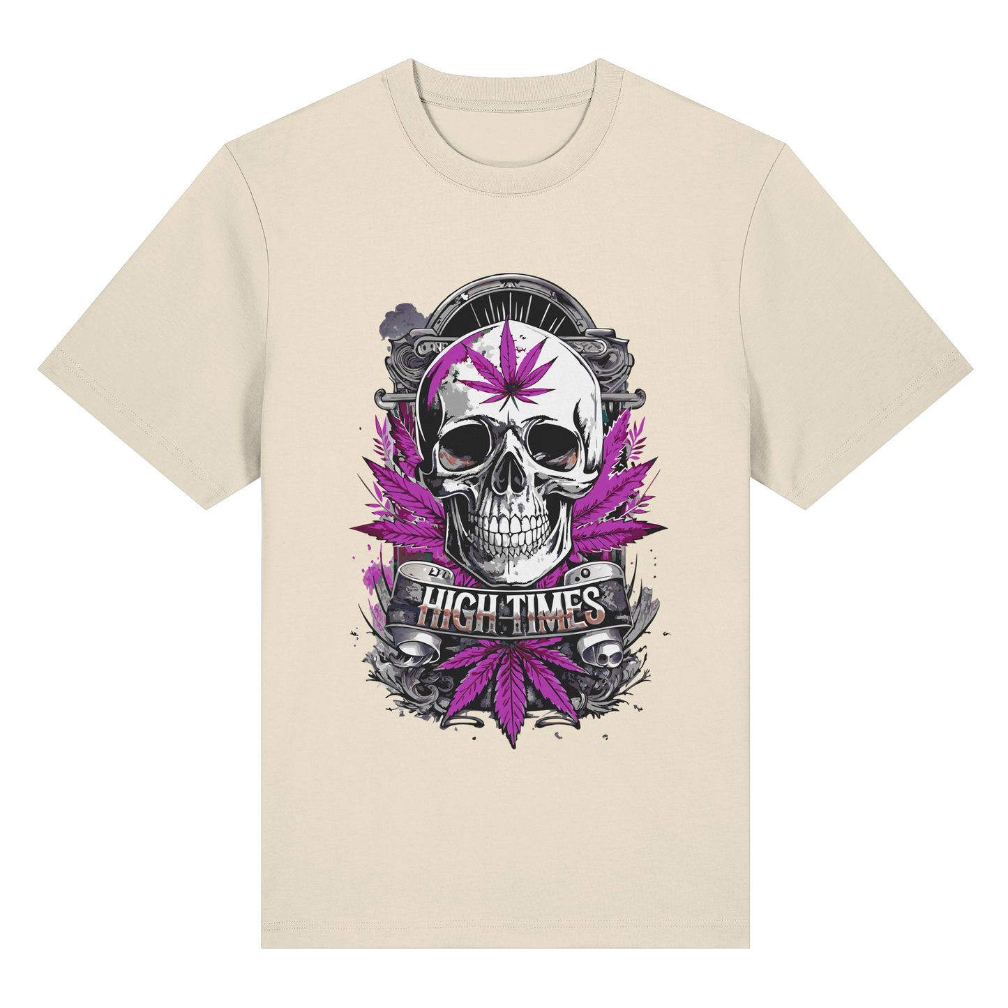 High Times Skull Purple - Unisex Heavy T-Shirt