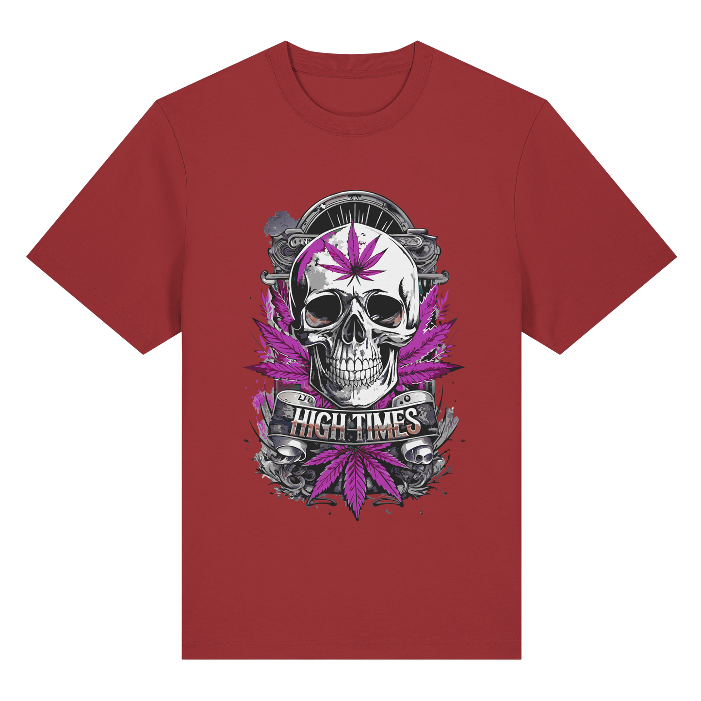High Times Skull Purple - Unisex Heavy T-Shirt