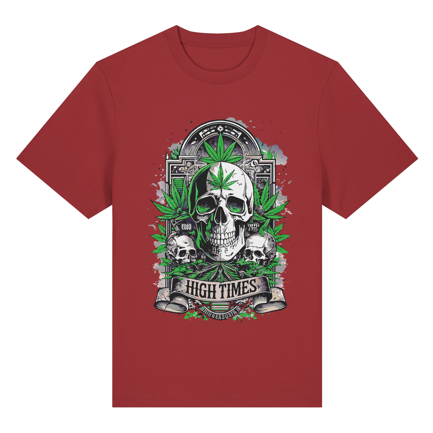 High Times Skull Green - Unisex Heavy T-Shirt