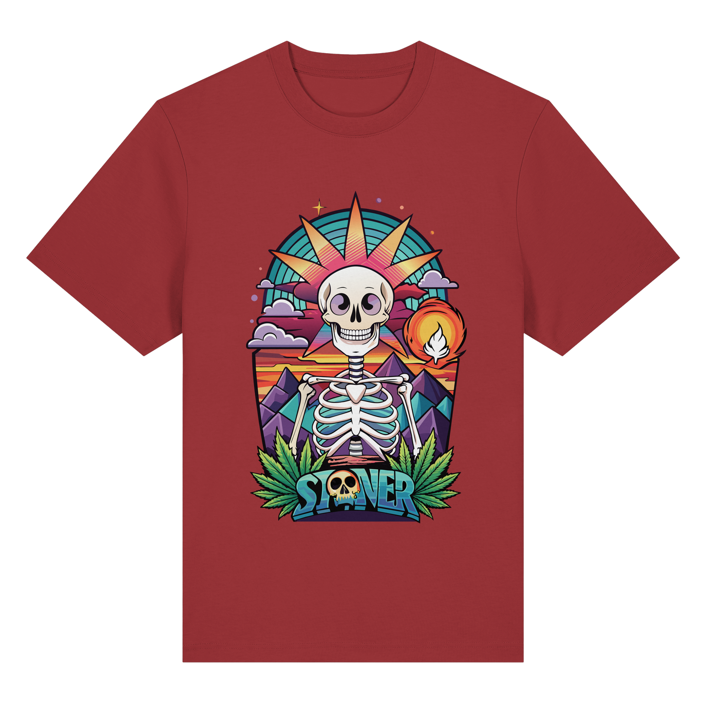 Color Stoner Skeleton - Unisex Heavy T-Shirt