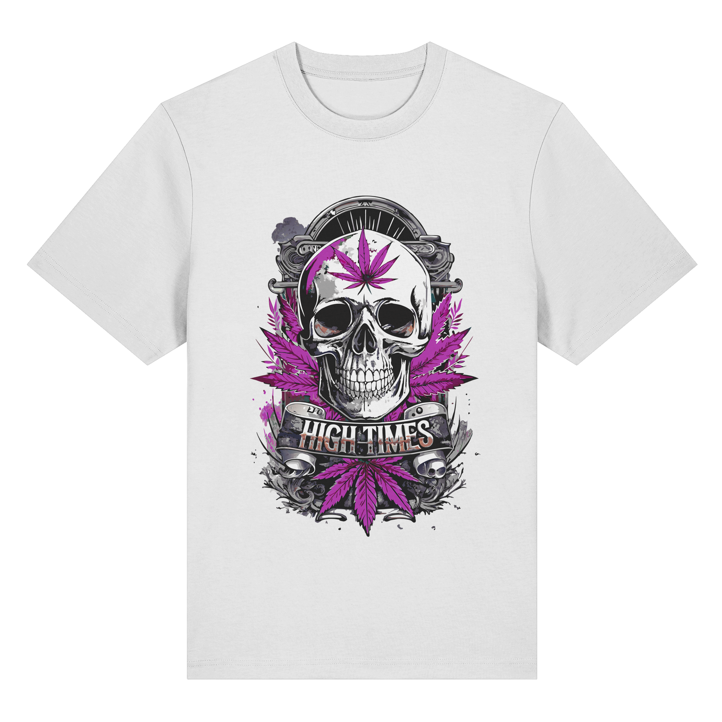 High Times Skull Purple - Unisex Heavy T-Shirt