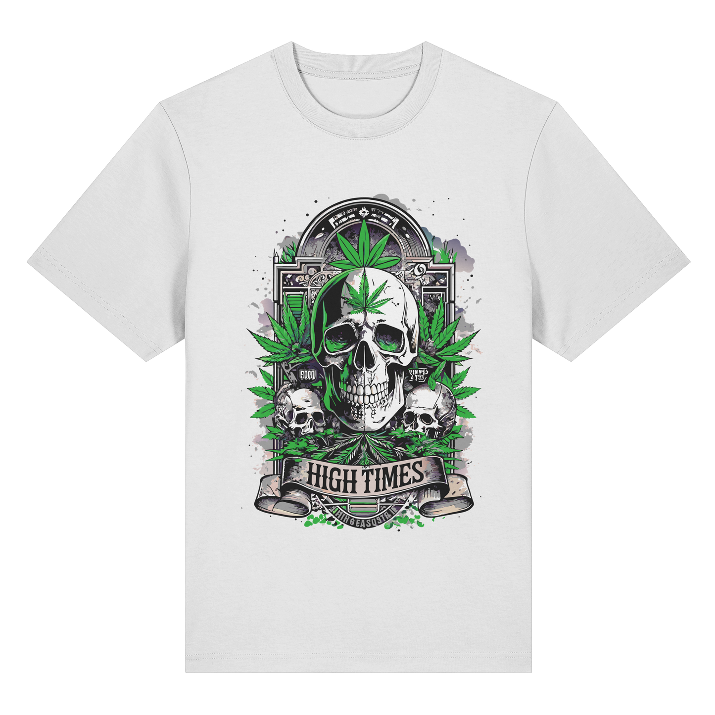 High Times Skull Green - Unisex Heavy T-Shirt