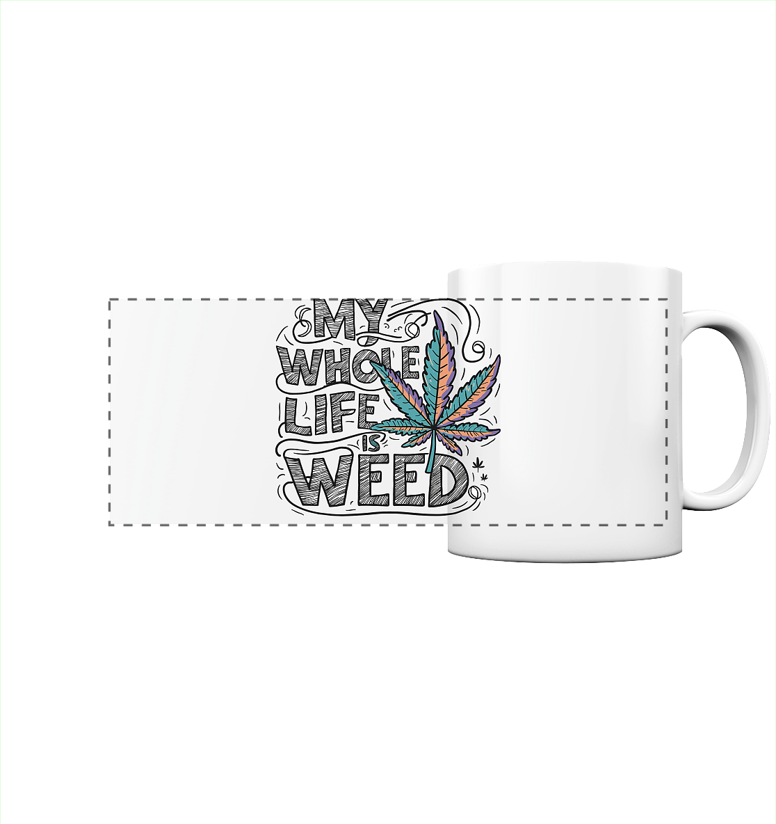 Life Is Weed - Panorama Tasse