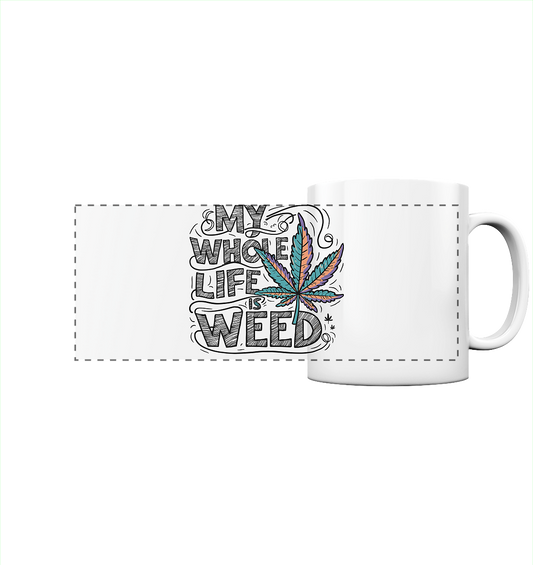 Life Is Weed - Panorama Tasse