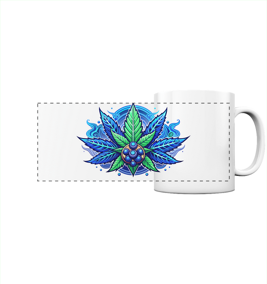 Blue Leaf - Panorama Tasse