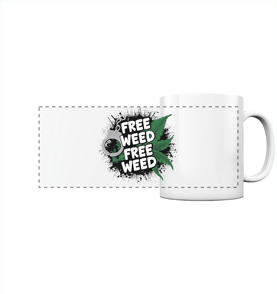 Free Weed - Panorama Tasse