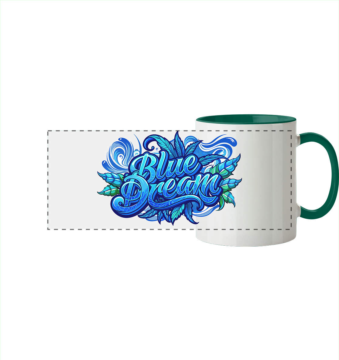 Blue Dream - Panorama Tasse zweifarbig