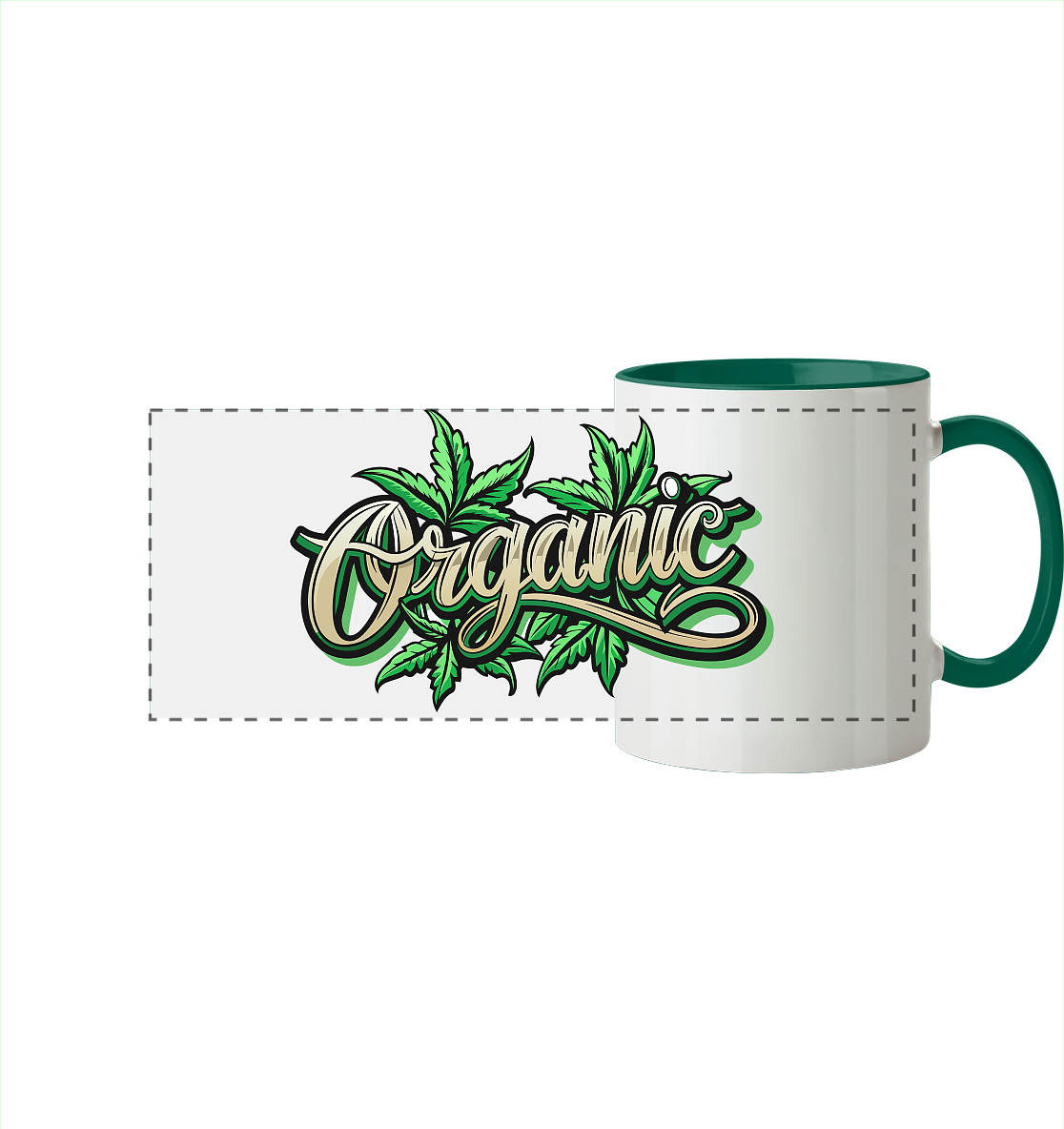 Organic Leaf - Panorama Tasse zweifarbig