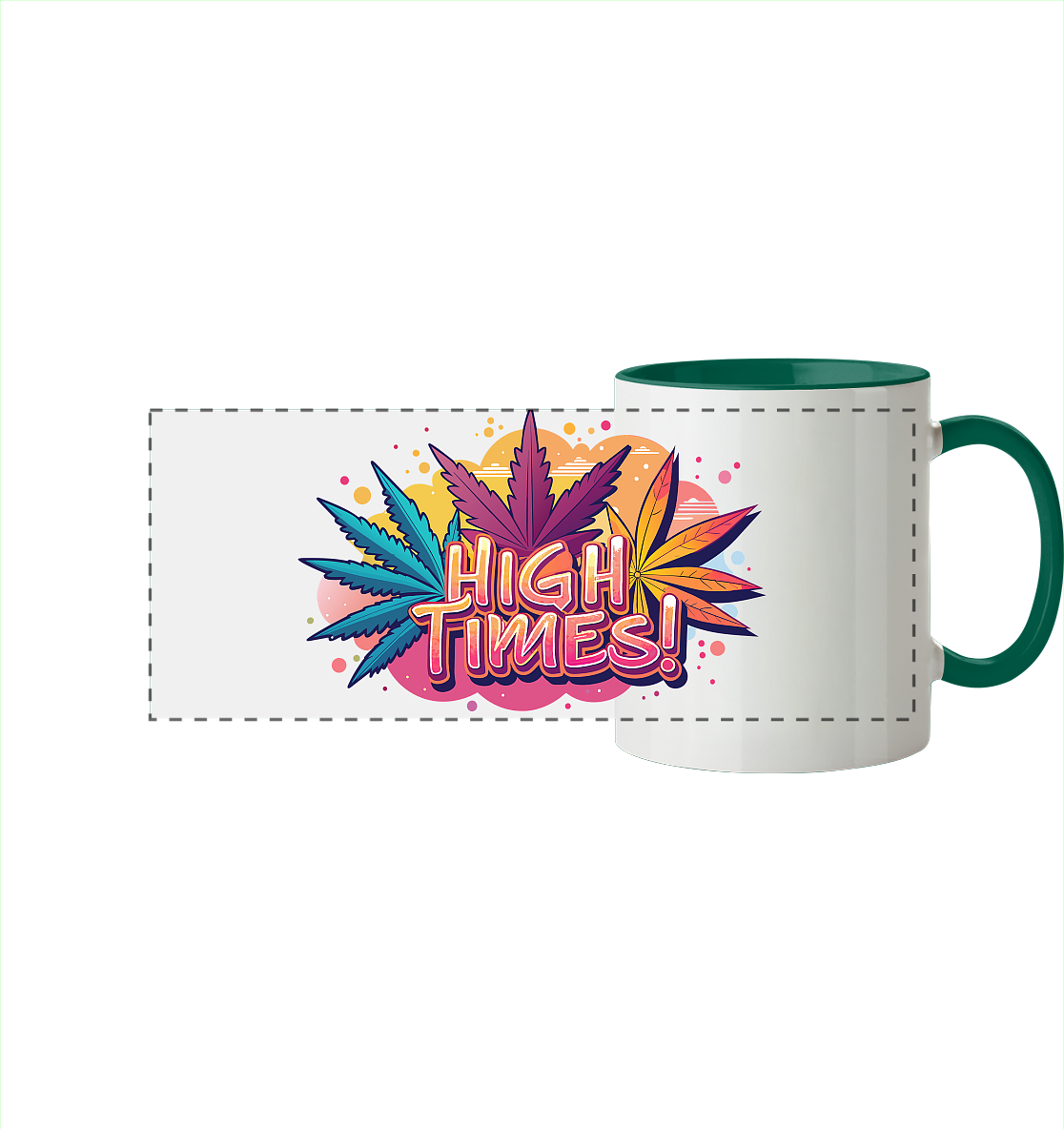 High Times Leafs - Panorama Tasse zweifarbig