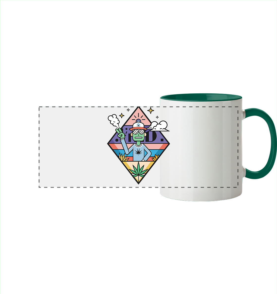 Peace Guy - Panorama Tasse zweifarbig