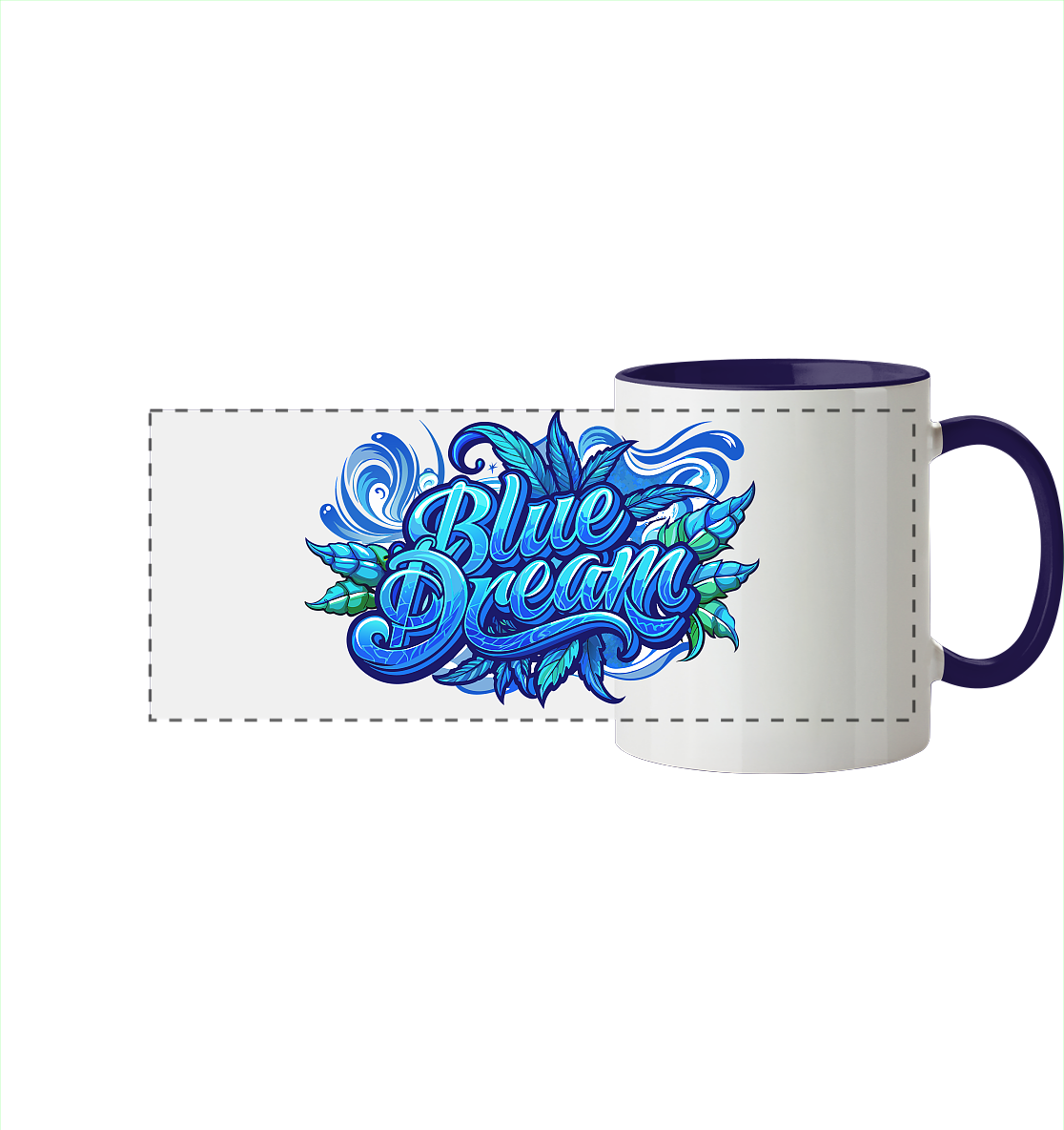 Blue Dream - Panorama Tasse zweifarbig