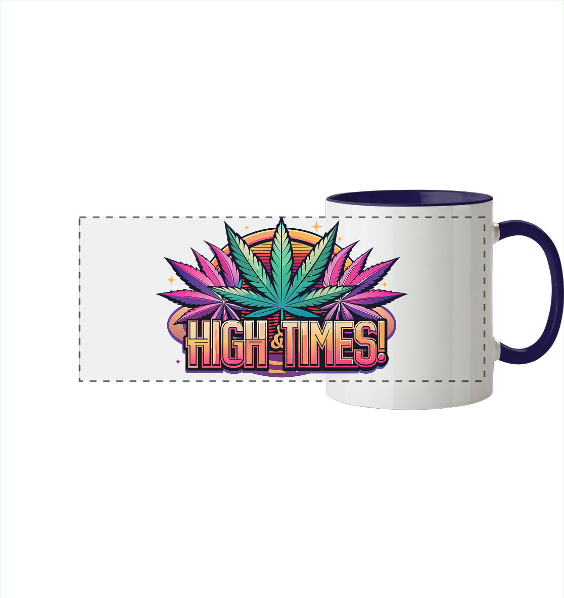 High Times Ufo - Panorama Tasse zweifarbig