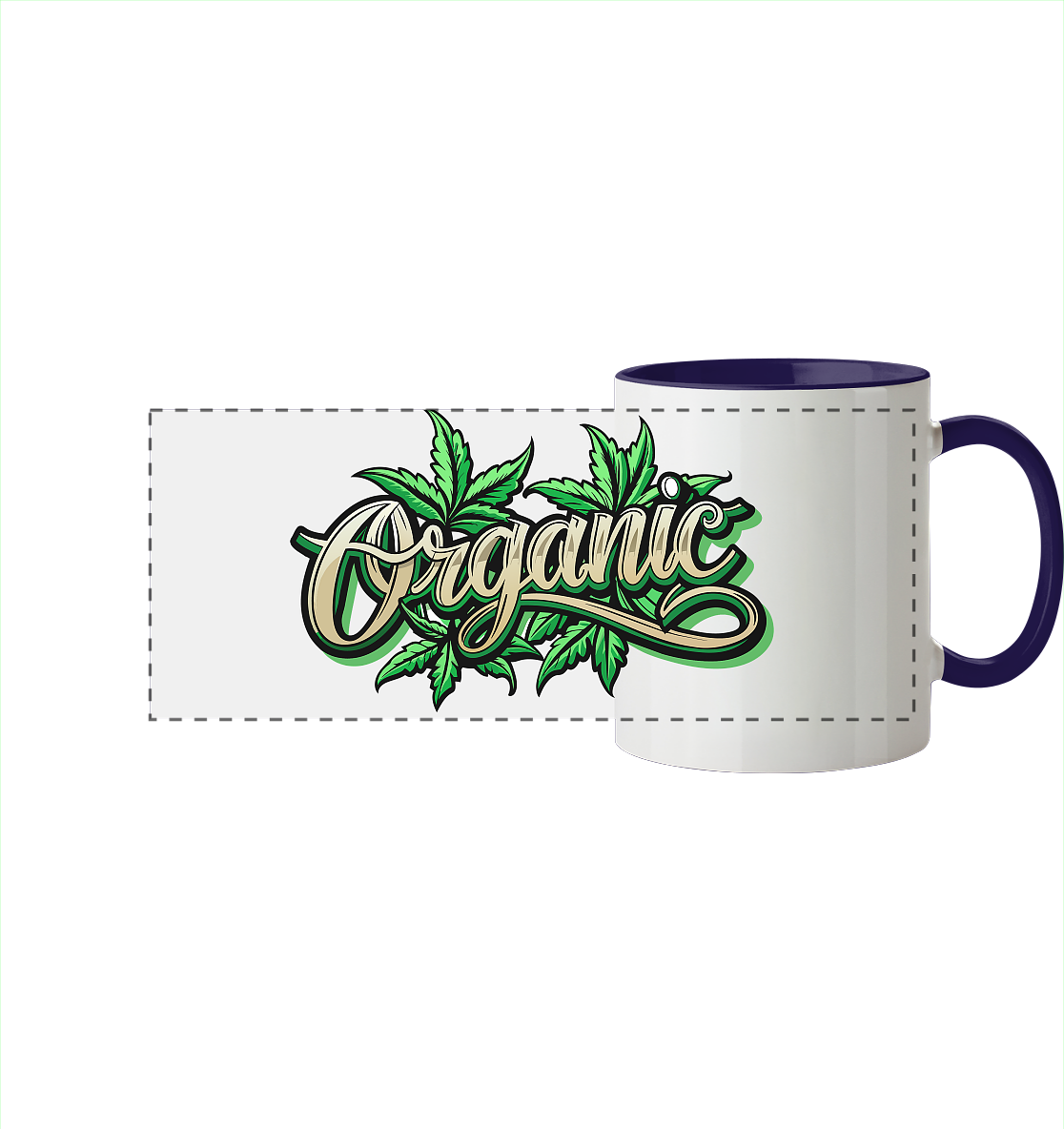 Organic Leaf - Panorama Tasse zweifarbig