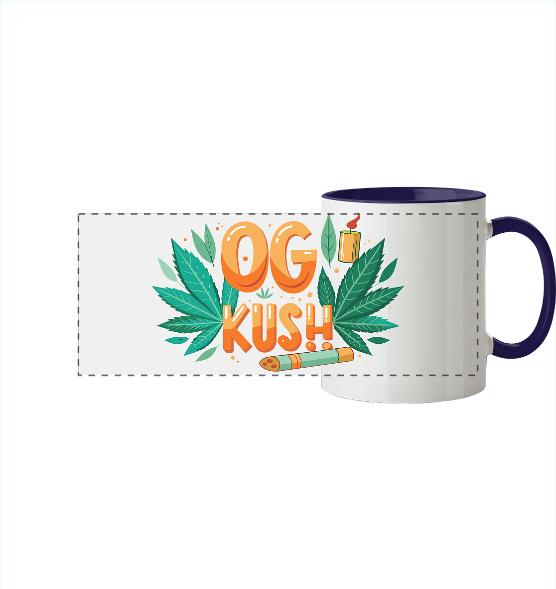 OG Kush - Panorama Tasse zweifarbig