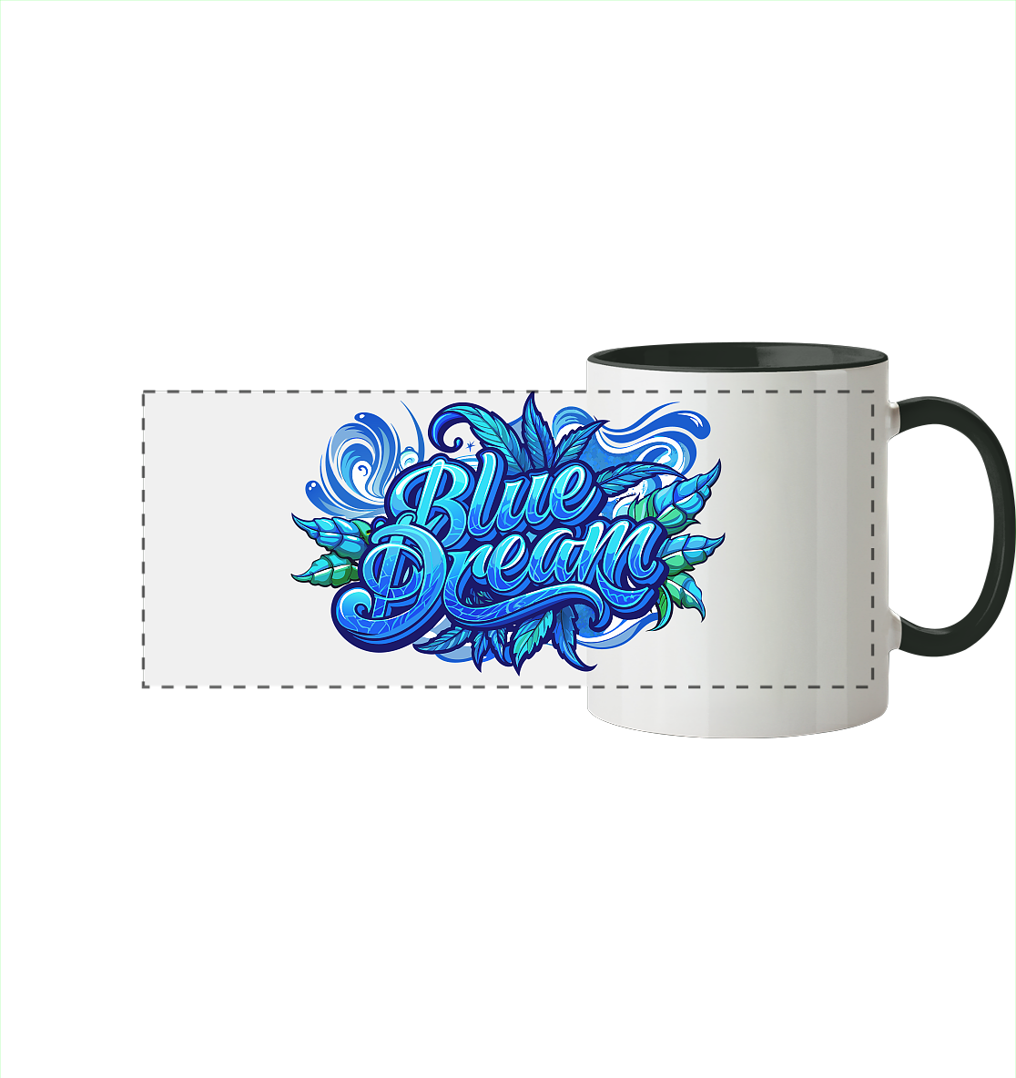 Blue Dream - Panorama Tasse zweifarbig