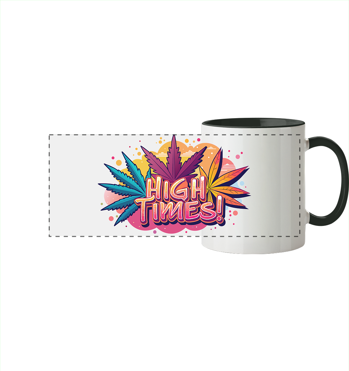 High Times Leafs - Panorama Tasse zweifarbig