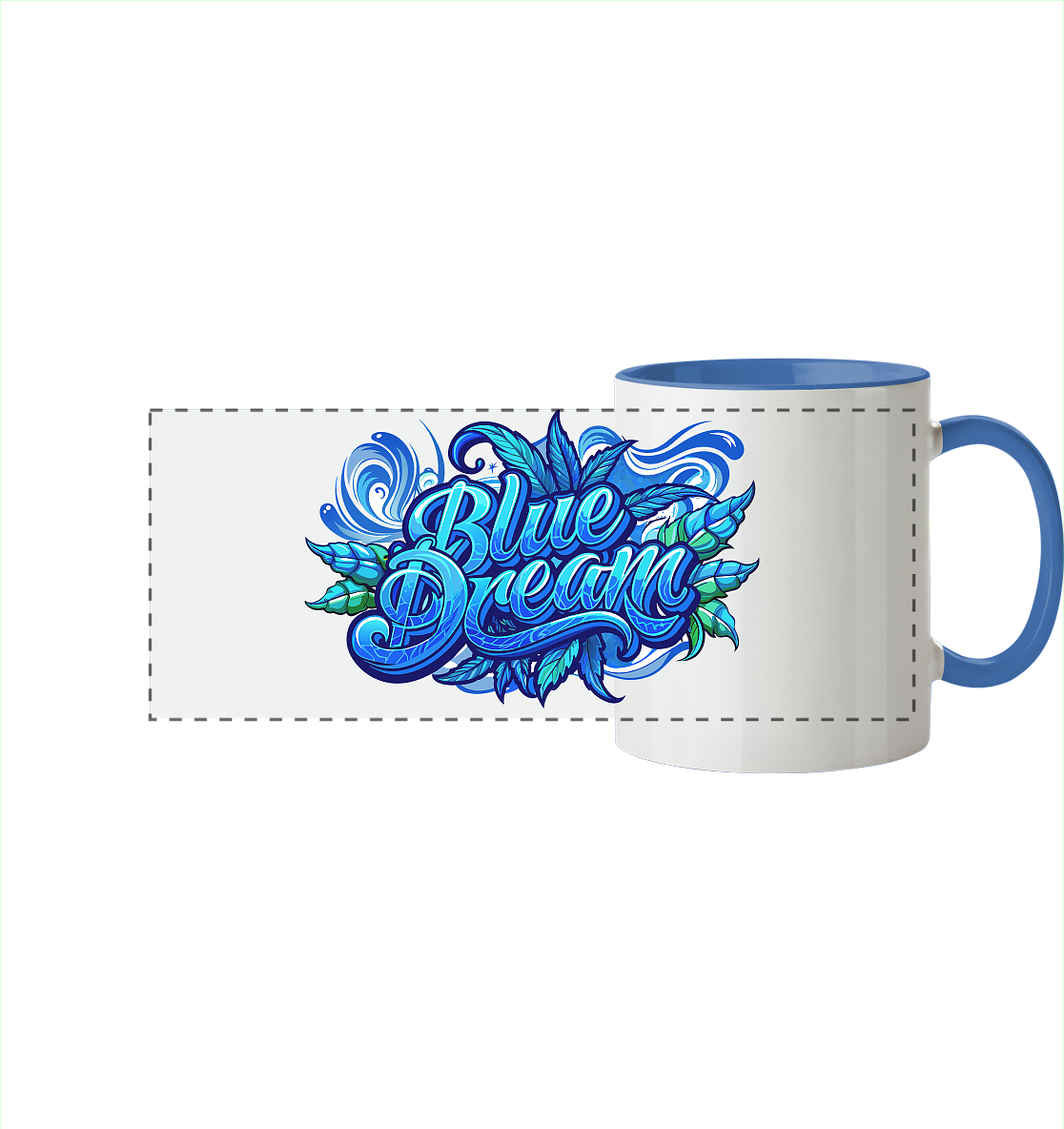 Blue Dream - Panorama Tasse zweifarbig