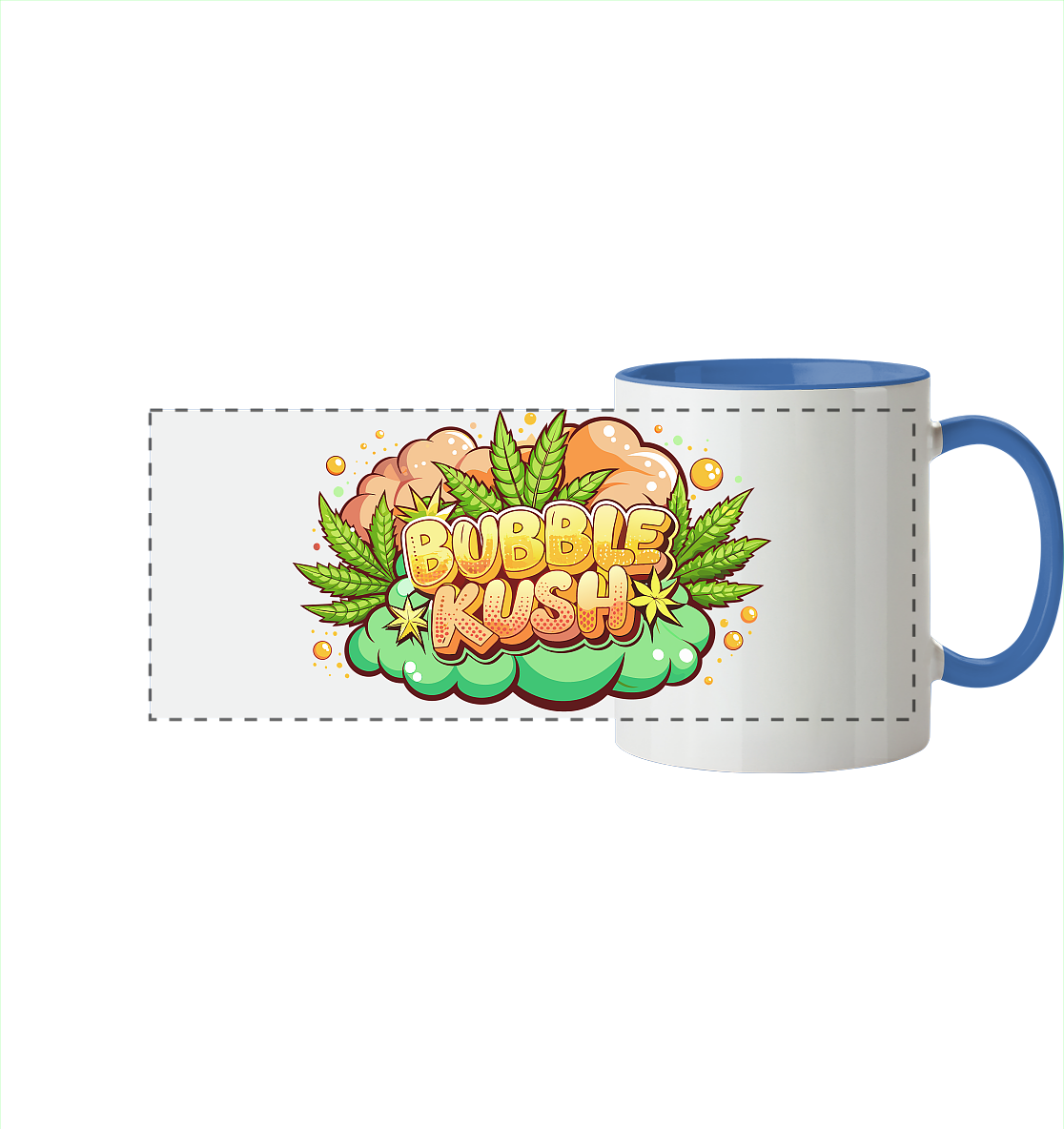 Bubble Kush - Panorama Tasse zweifarbig