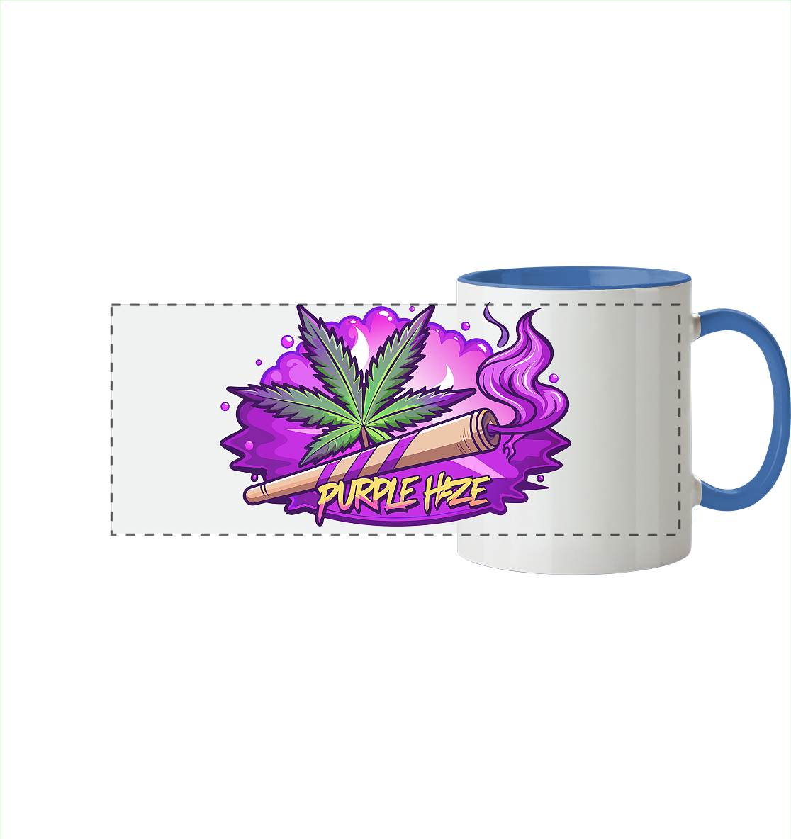 Purple Haze Joint - Panorama Tasse zweifarbig