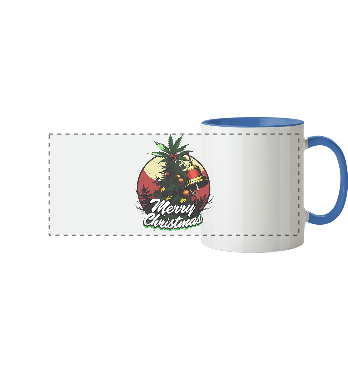 Christmas Bell - Panorama Tasse zweifarbig