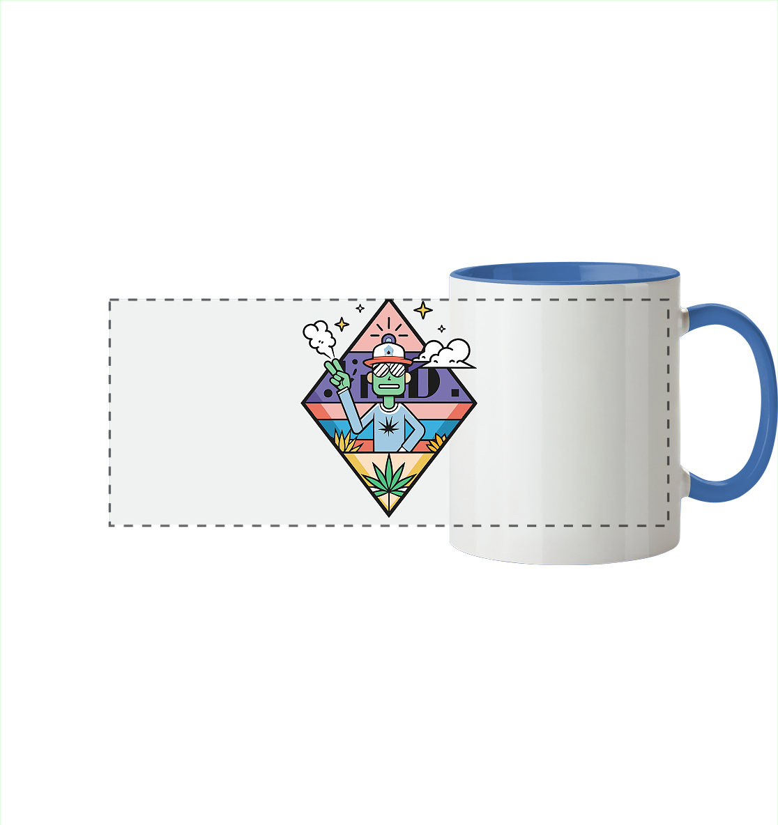 Peace Guy - Panorama Tasse zweifarbig