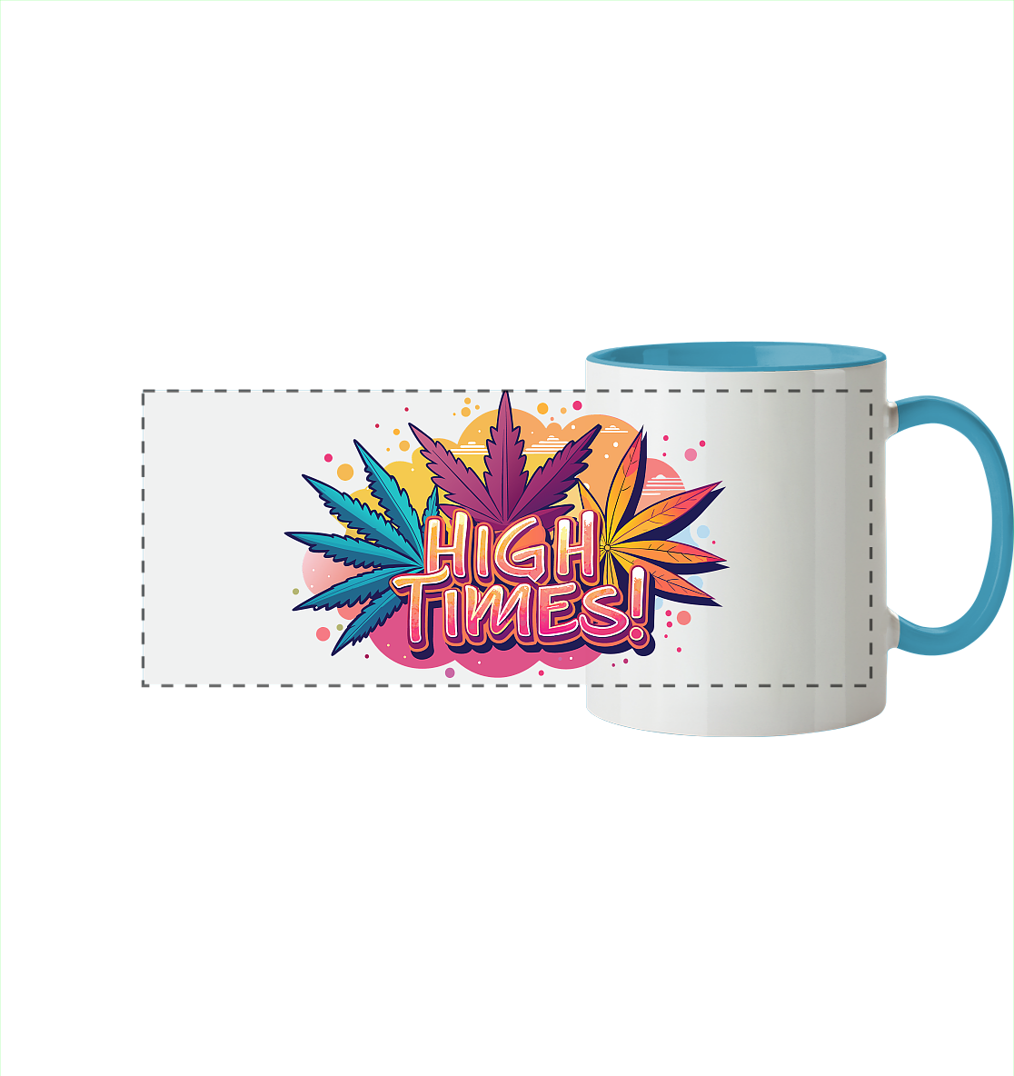 High Times Leafs - Panorama Tasse zweifarbig