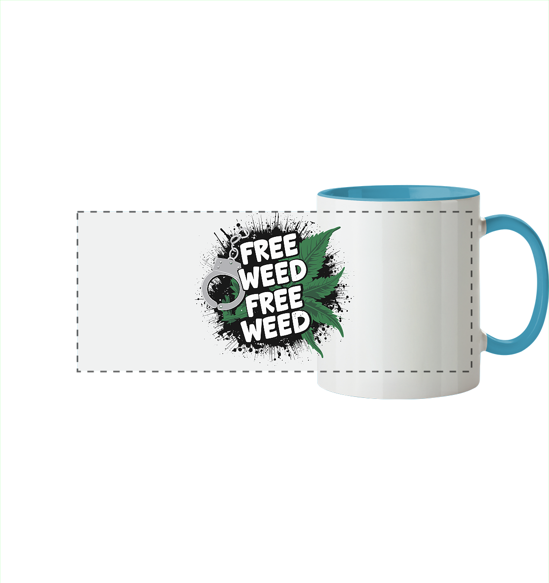 Free Weed - Panorama Tasse zweifarbig