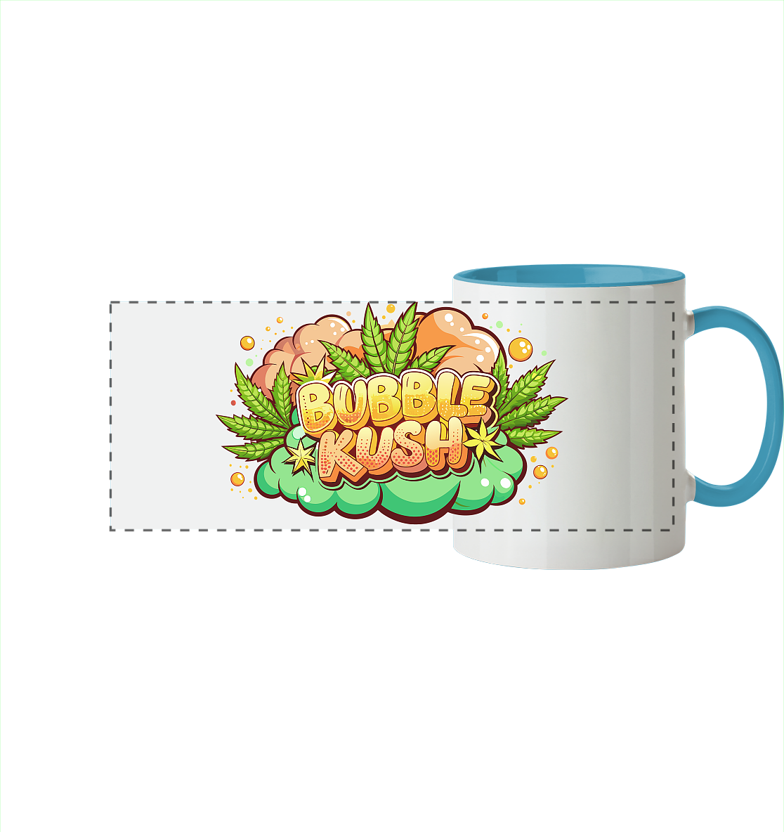 Bubble Kush - Panorama Tasse zweifarbig