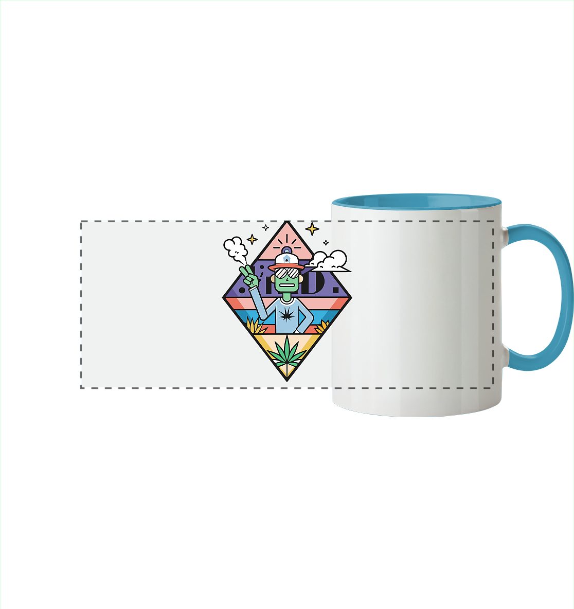 Peace Guy - Panorama Tasse zweifarbig