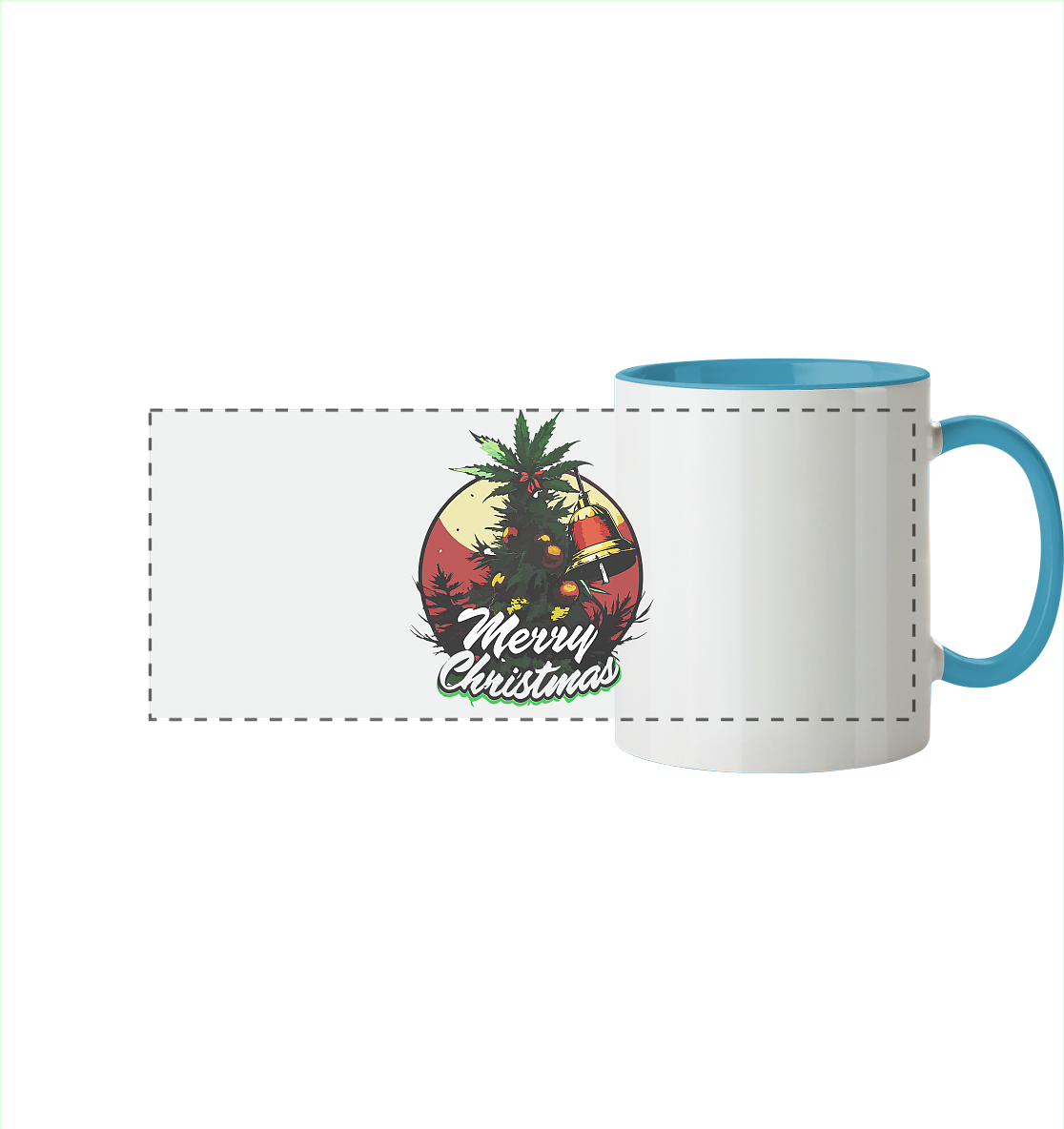 Christmas Bell - Panorama Tasse zweifarbig