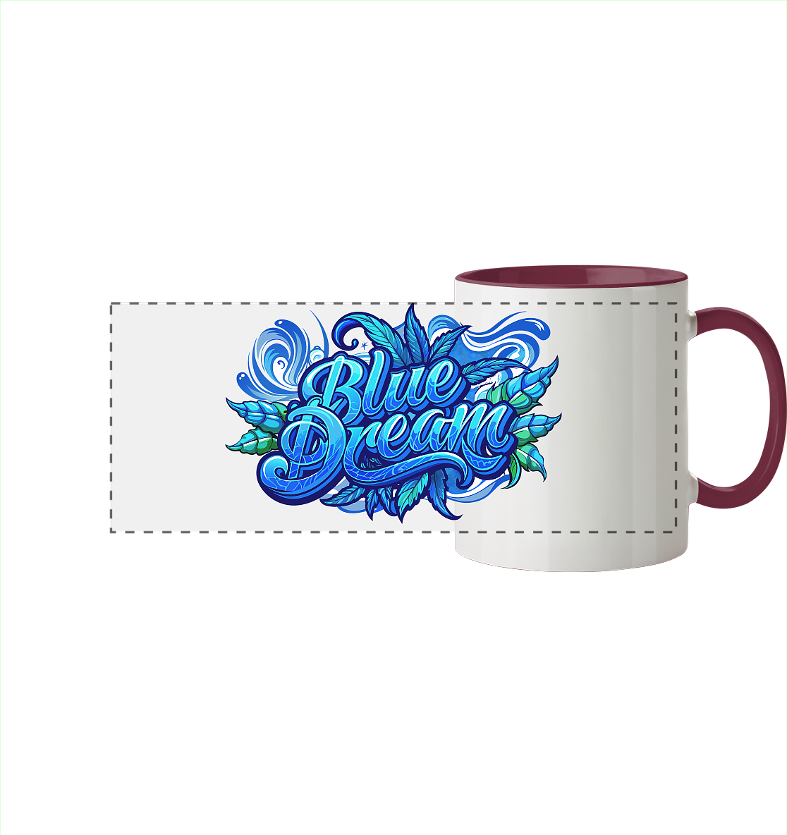 Blue Dream - Panorama Tasse zweifarbig