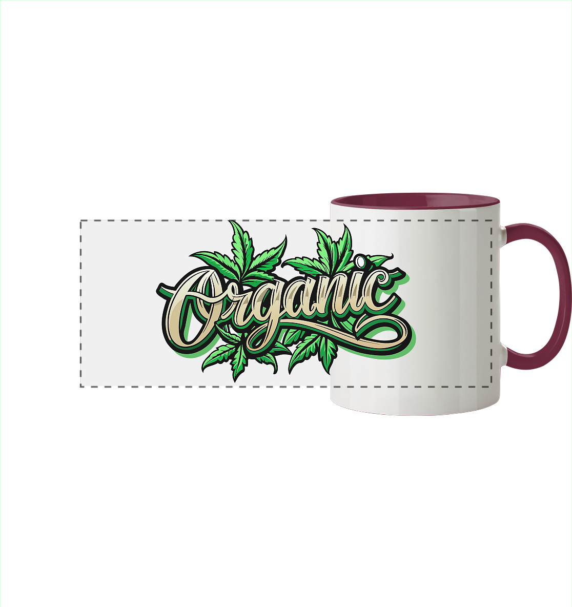 Organic Leaf - Panorama Tasse zweifarbig